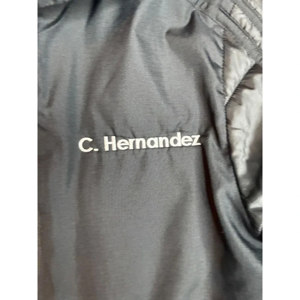 Adidas Youth Medium Black Hooded Puffer Jacket Full‎ Zip C. Hernandez 4 Soccer